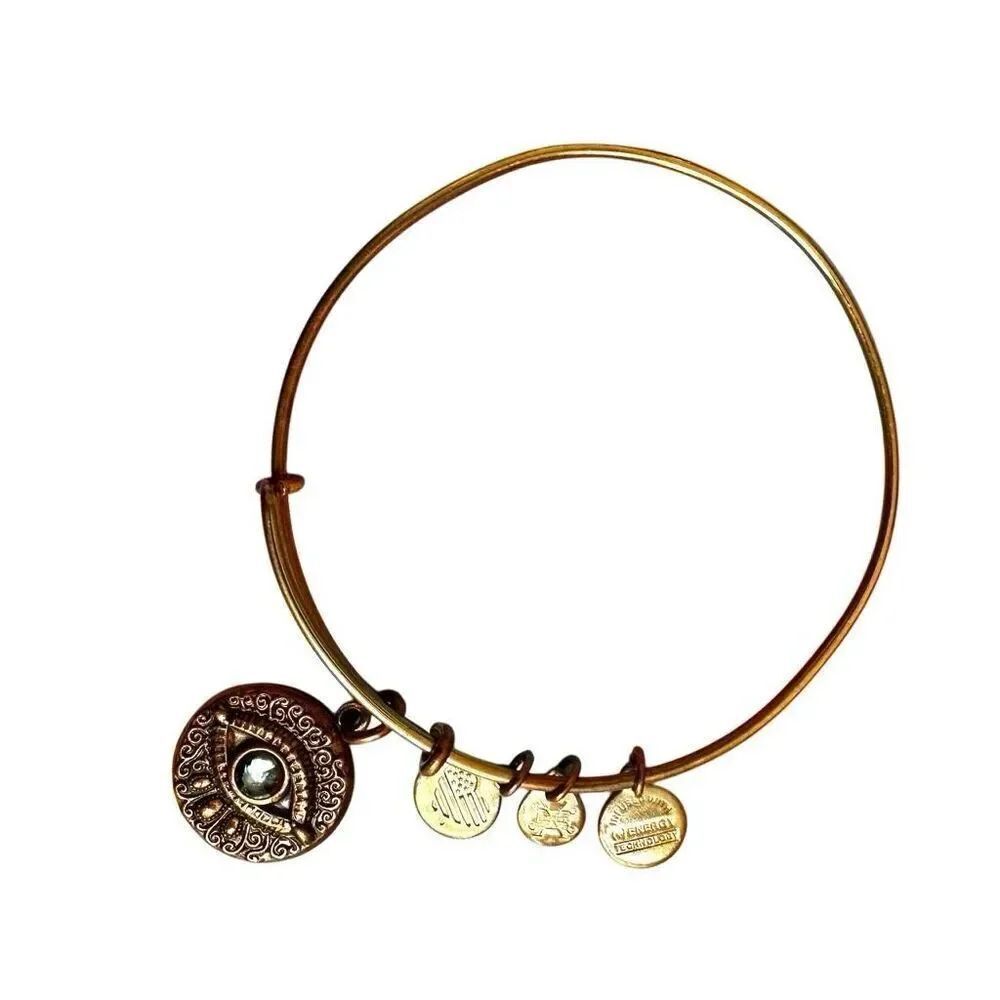 Alex and Ani evil eye  gold tone bracelet